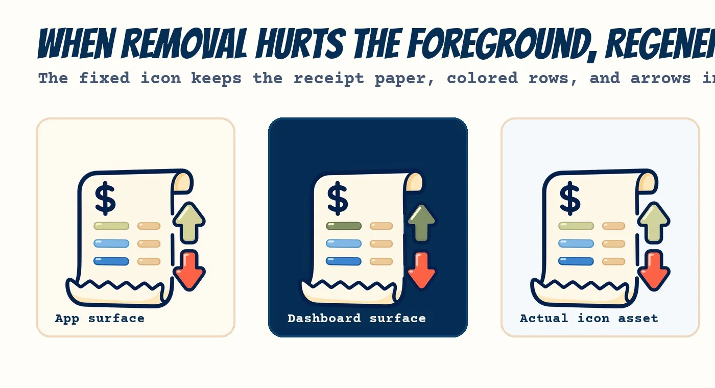 The regenerated transactions icon