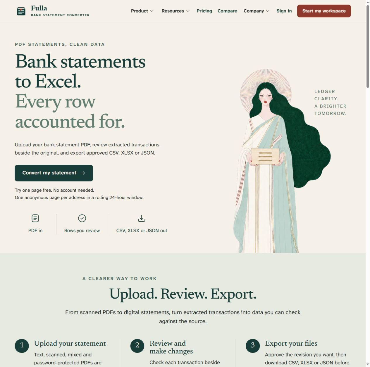 Fulla Ledger website preview